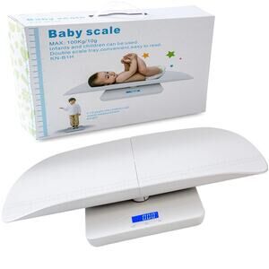 Digital Baby Scale w/ Height Ruler, Infant/Pet, 220lb/100kg